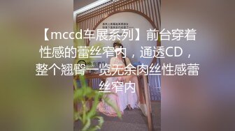 【mccd车展系列】前台穿着性感的蕾丝窄内，通透CD，整个翘臀一览无余肉丝性感蕾丝窄内