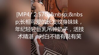 [MP4/ 2.57G]&nbsp;&nbsp;长相可爱的长发纹身妹妹，年纪轻轻巨乳吊钟奶子，活技术精湛，对白不错有说有笑