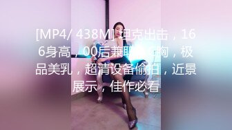 [MP4/ 438M] 坦克出击，166身高，00后兼职，C胸，极品美乳，超清设备偷拍，近景展示，佳作必看