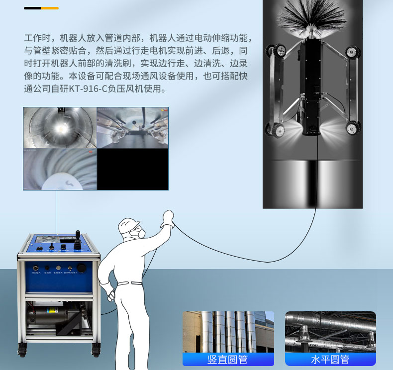 KT-976A圓形風(fēng)管清洗機(jī)器人(13)